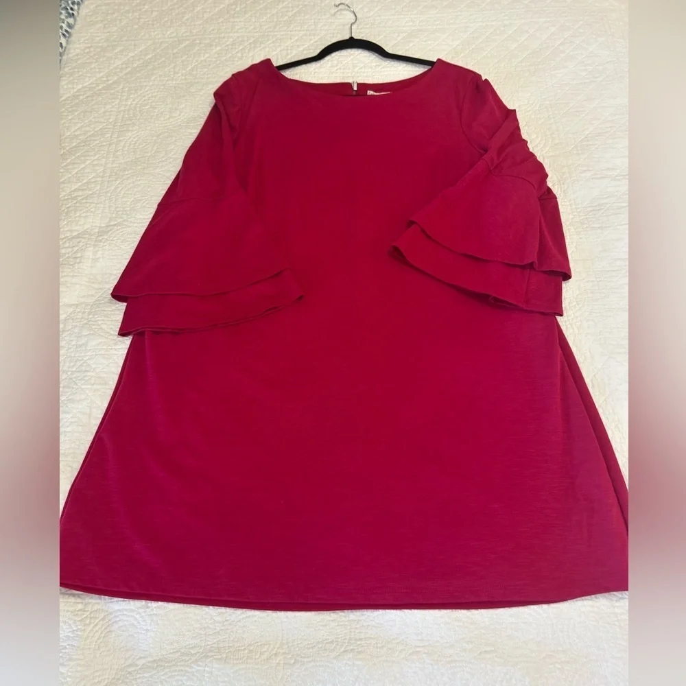 Cato Dark Pink 🩷 Bell Sleeve Dress - Picture 4 of 9